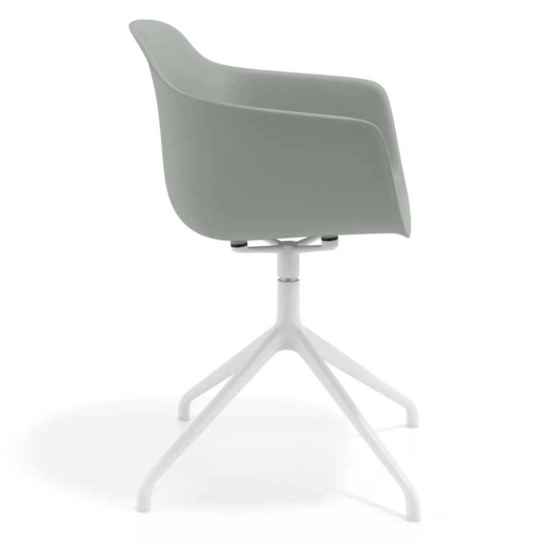 Silla de reuniones Elisa, base piramidal