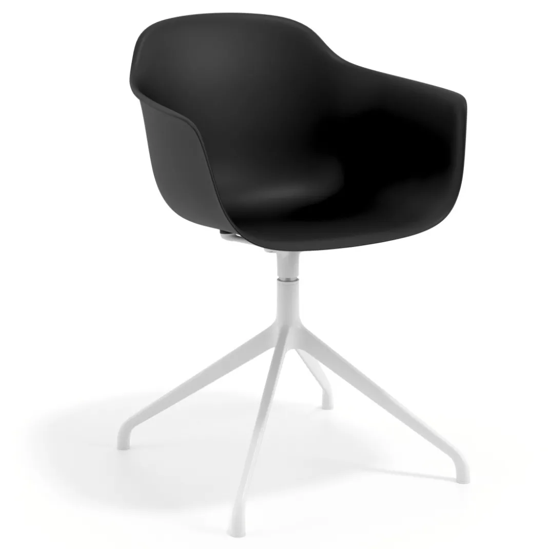 Silla de reuniones Elisa, base piramidal