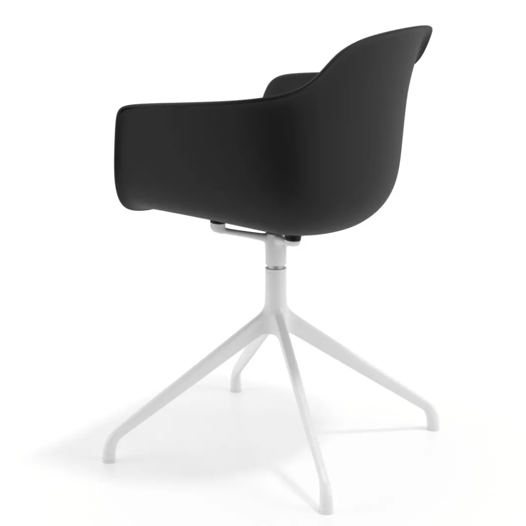 Silla de reuniones Elisa, base piramidal