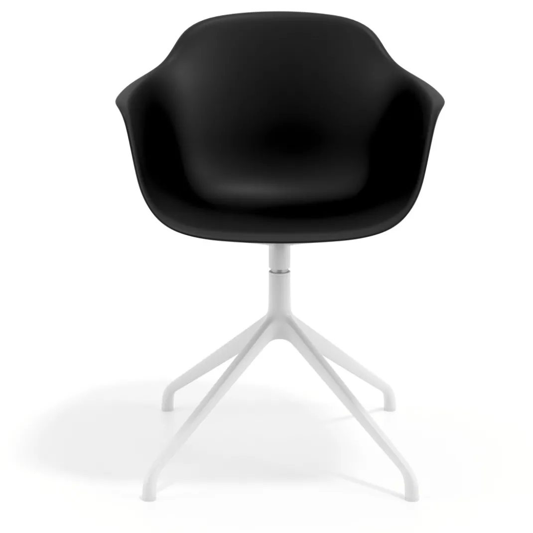 Silla de reuniones Elisa, base piramidal