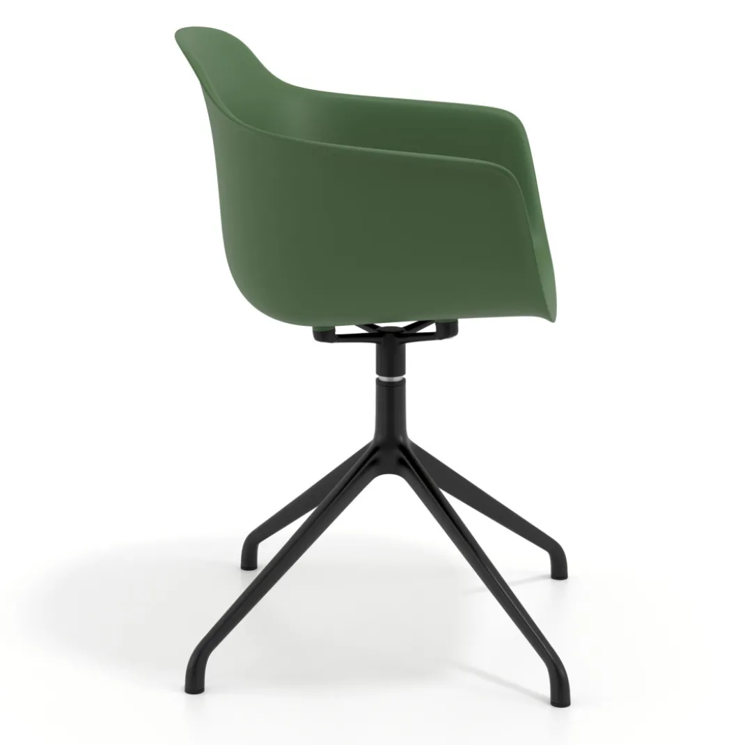 Silla de reuniones Elisa, base piramidal