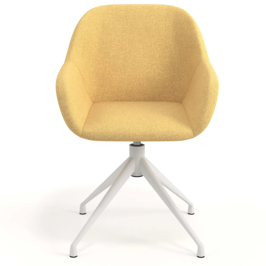 Silla de reuniones Moon Base de aluminio giratoria