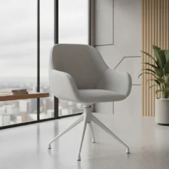 Silla de reuniones Moon Base de aluminio giratoria