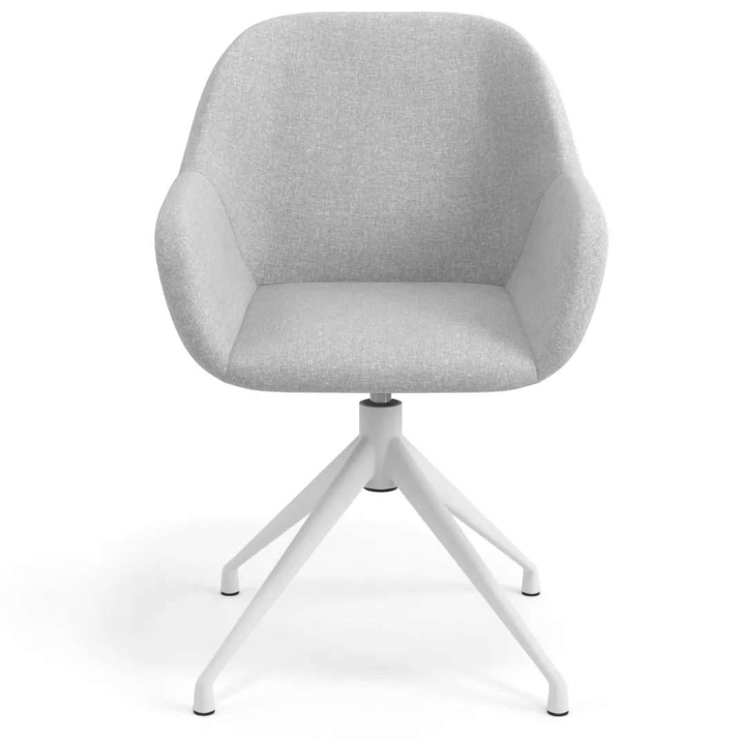 Silla de reuniones Moon Base de aluminio giratoria
