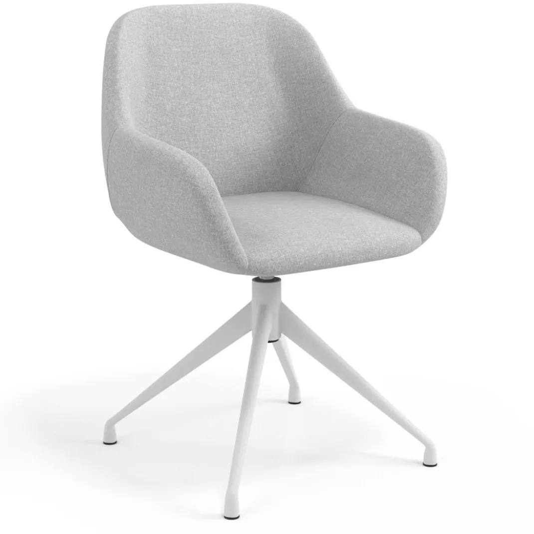 Silla de reuniones Moon Base de aluminio giratoria