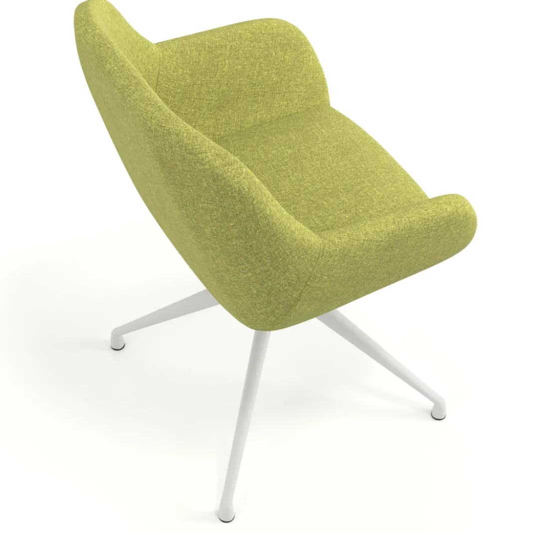 Silla de reuniones Moon Base de aluminio giratoria
