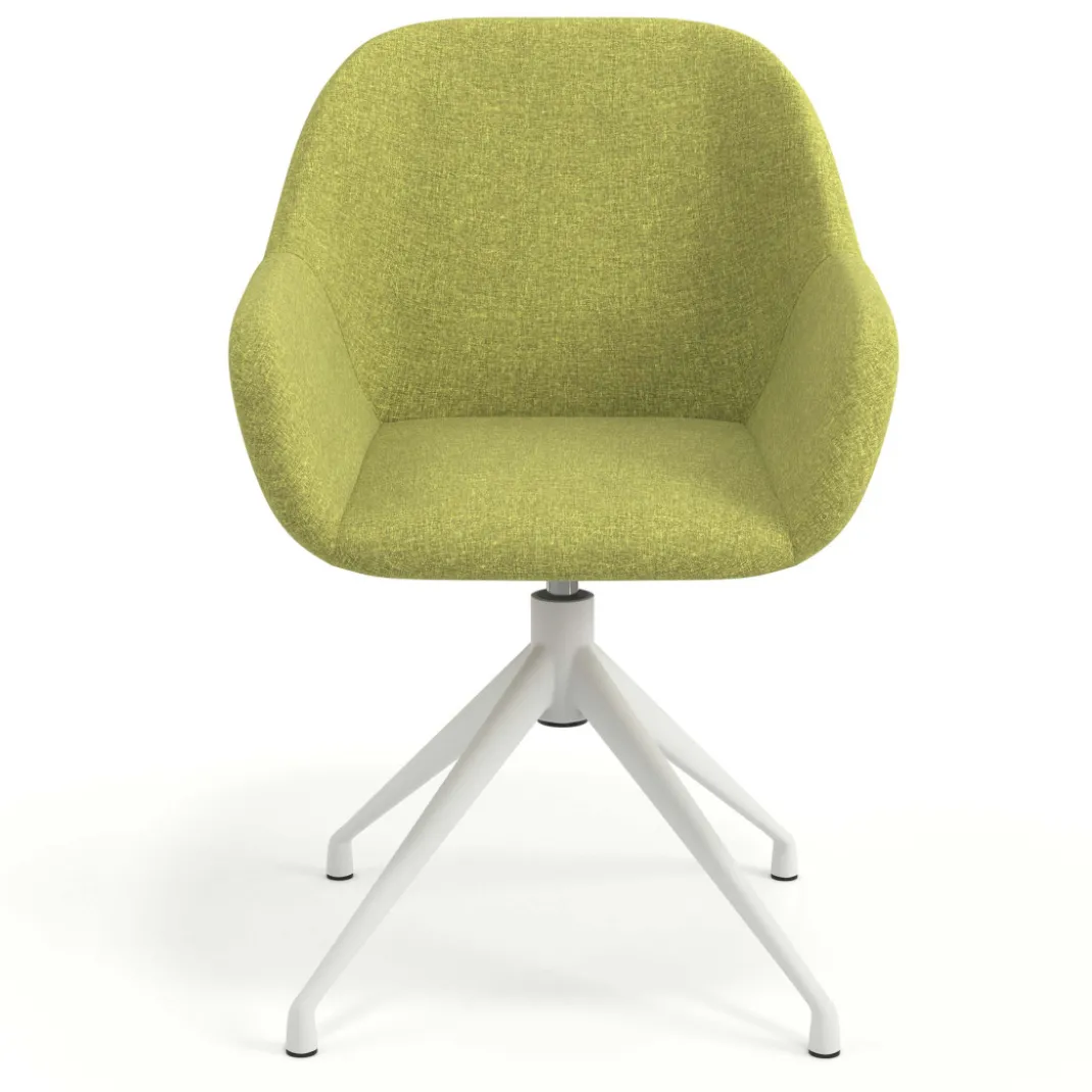 Silla de reuniones Moon Base de aluminio giratoria