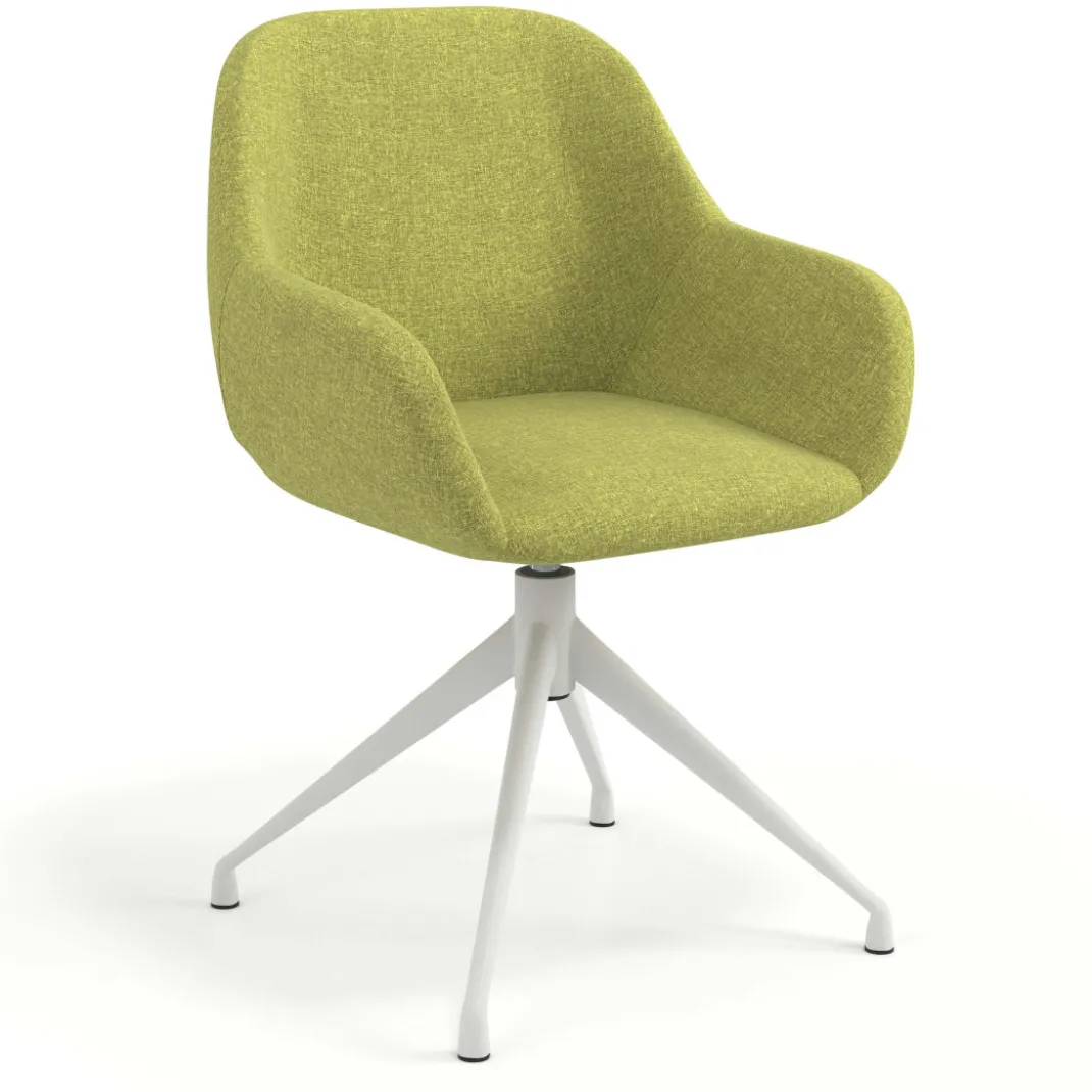 Silla de reuniones Moon Base de aluminio giratoria