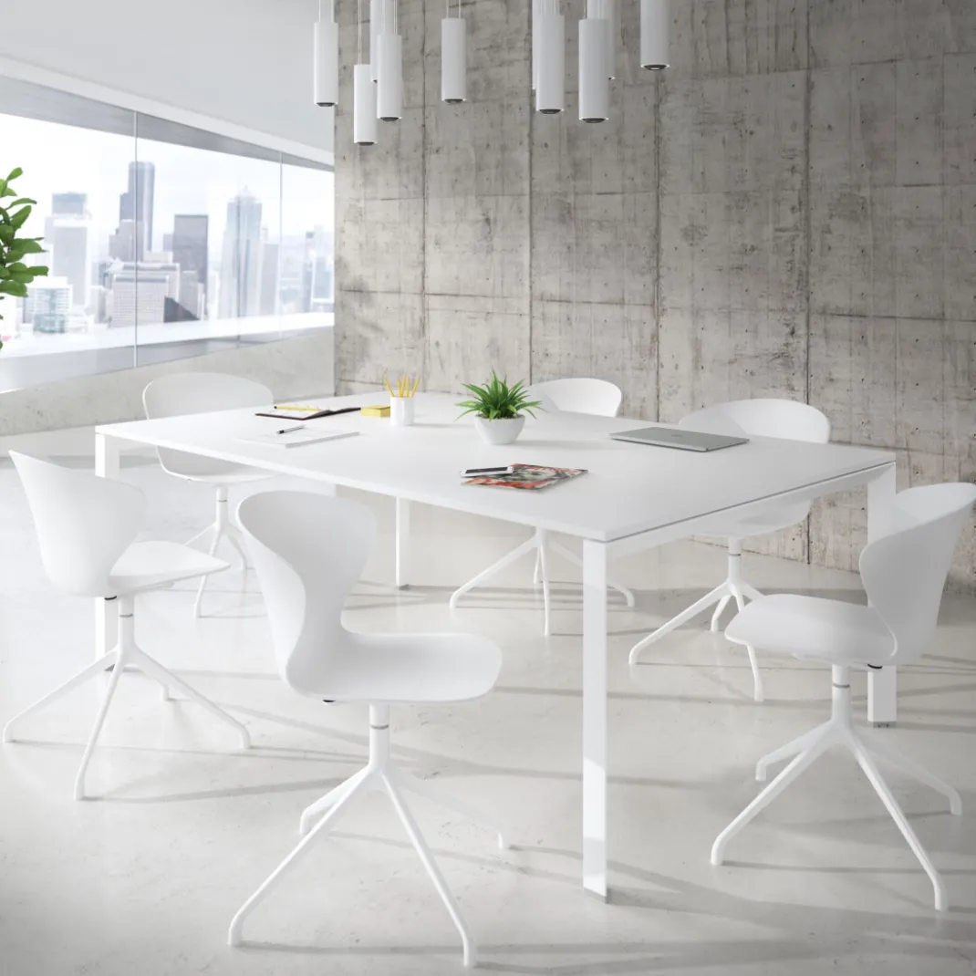 Silla de reuniones Wendy, base piramidal