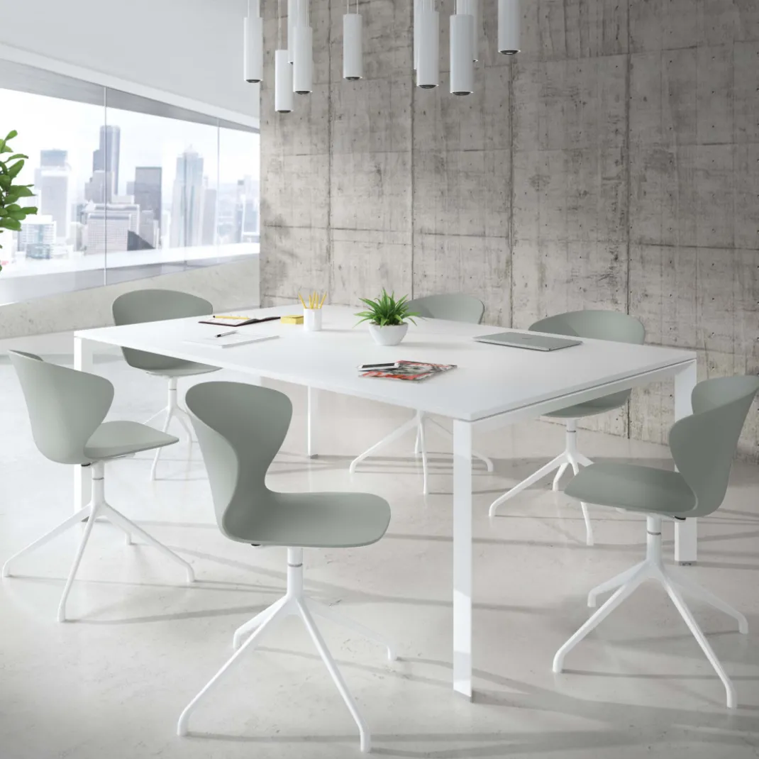 Silla de reuniones Wendy, base piramidal