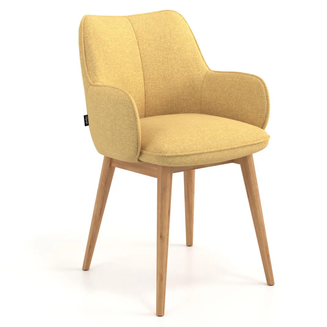 Silla de visitas Gala, estructura 4 patas, base de madera