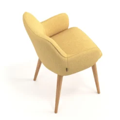 Silla de visitas Gala, estructura 4 patas, base de madera