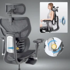Silla ergonómica de oficina Erghos X3, doble cojín lumbar