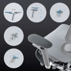 Silla ergonómica de oficina Erghos X2, mecanismo sincronizado