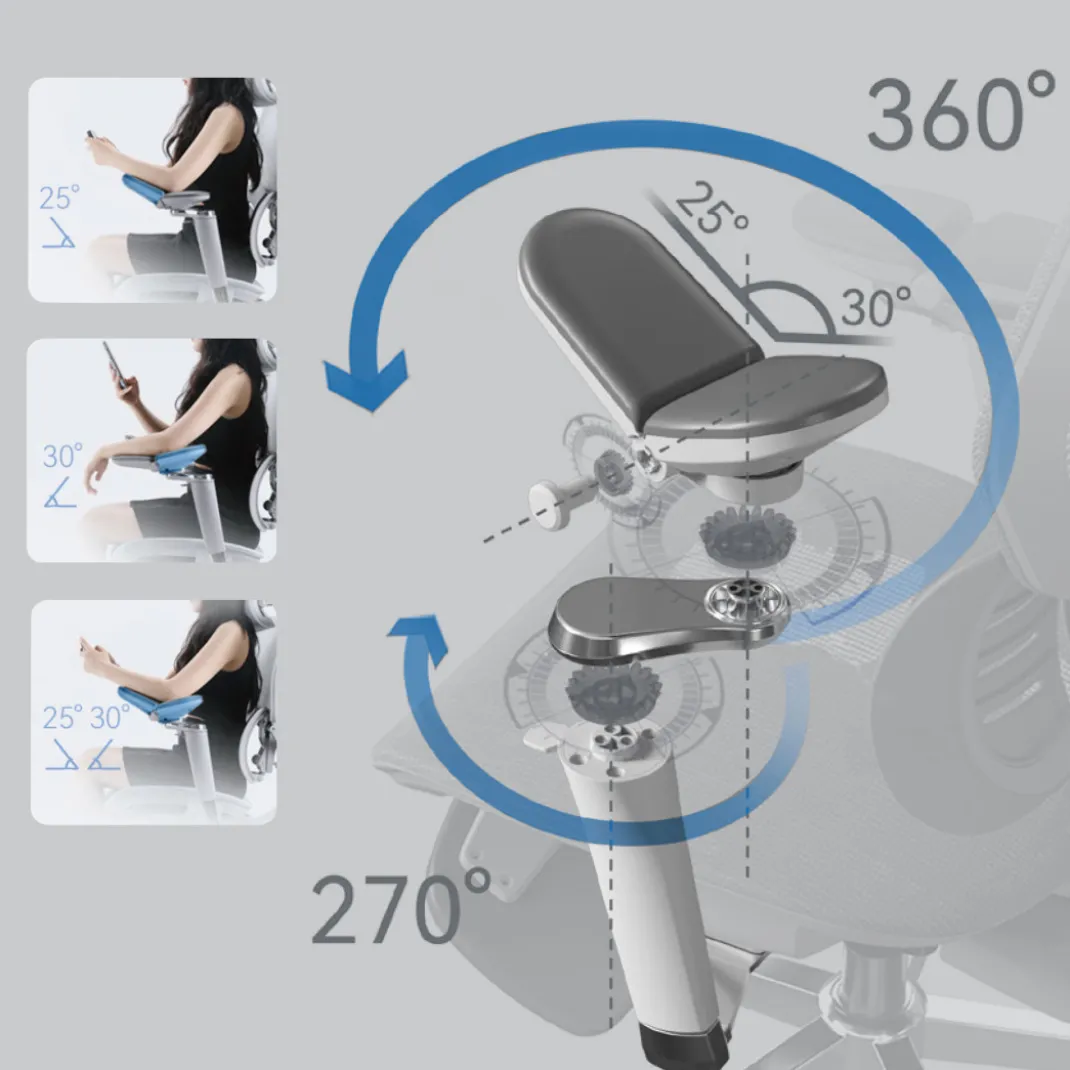 Silla ergonómica de oficina Erghos X3, doble cojín lumbar