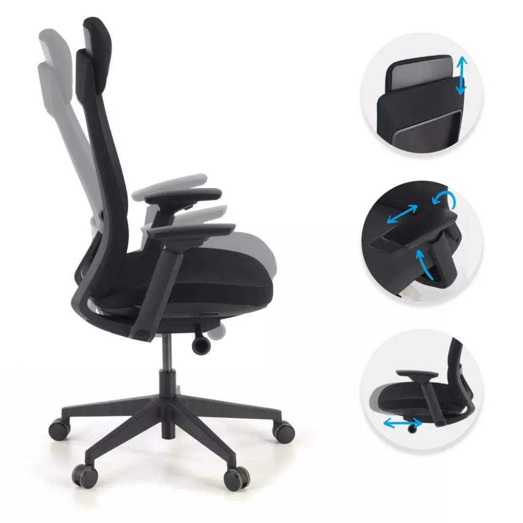 Silla Ergonómica de Oficina Reflect black
