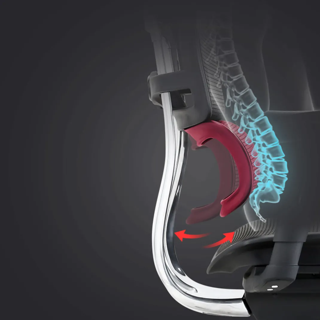 Silla ergonómica Ergohuman Elite, estructura blanca