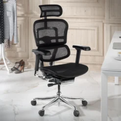 Silla ergonómica Ergohuman Elite, estructura negra