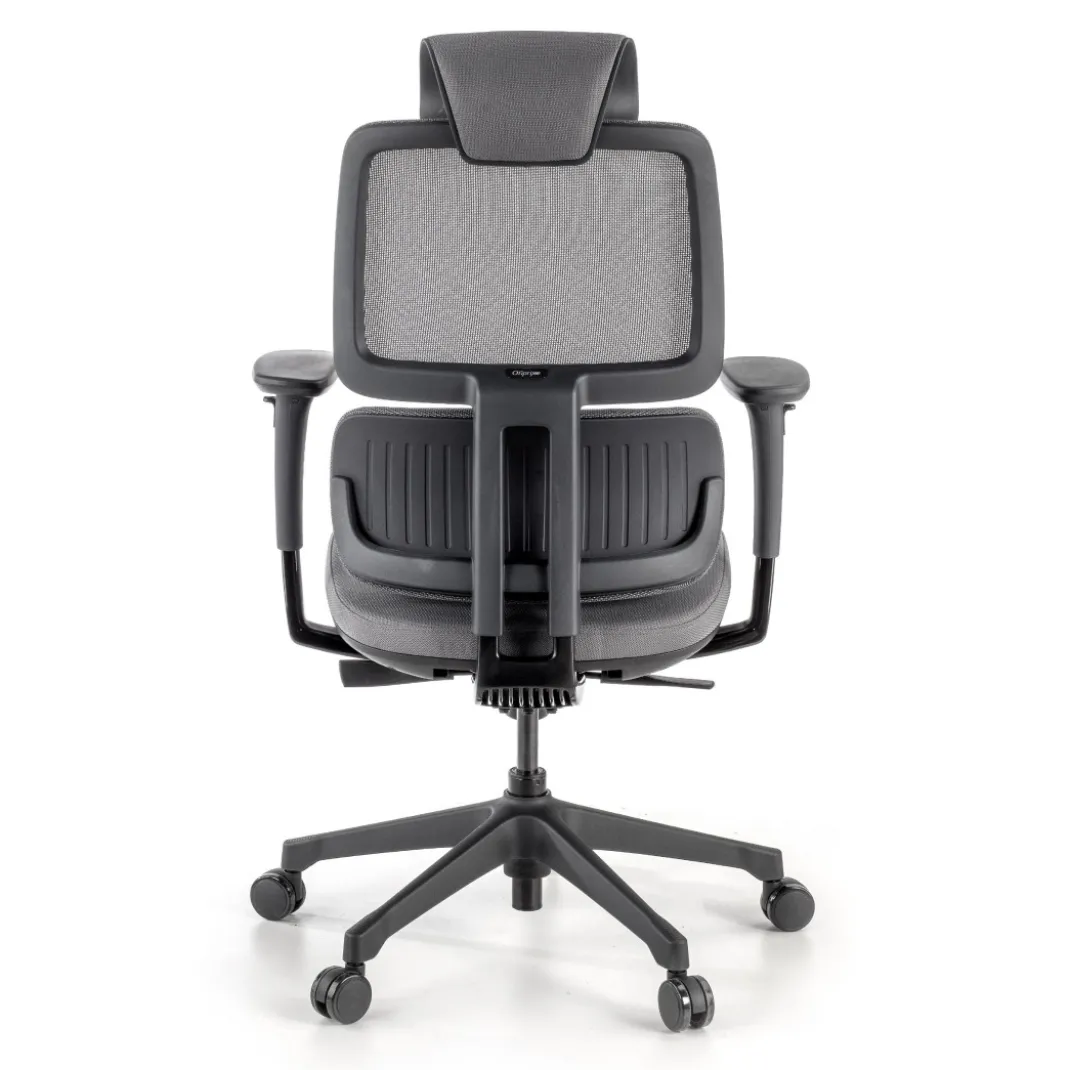 Silla ergonomica Focus, reposacabezas, doble cojin lumbar