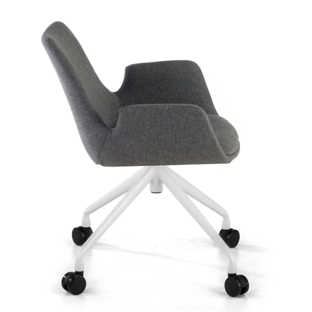 Silla Giratoria Elodie, estructura con ruedas