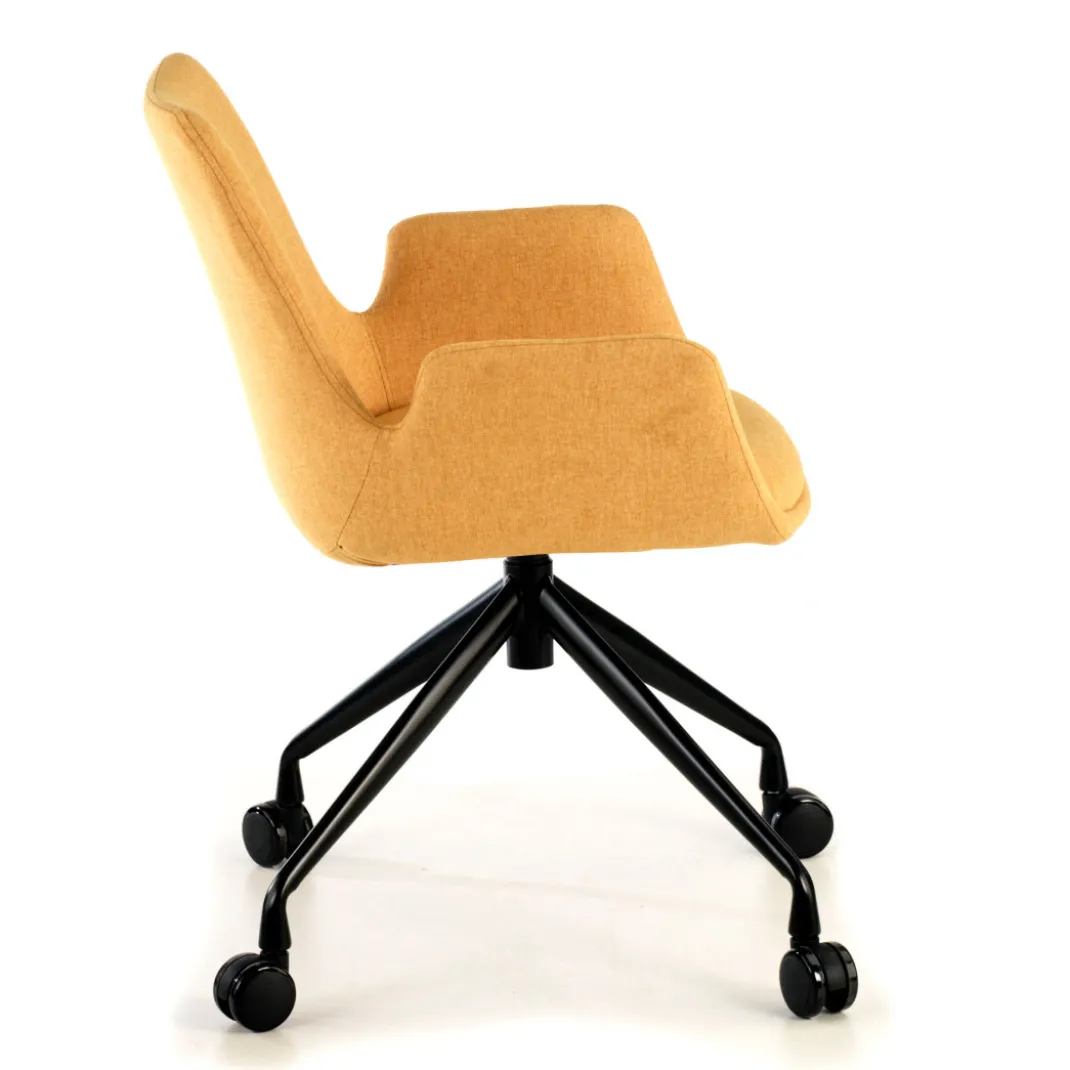 Silla Giratoria Elodie, estructura con ruedas
