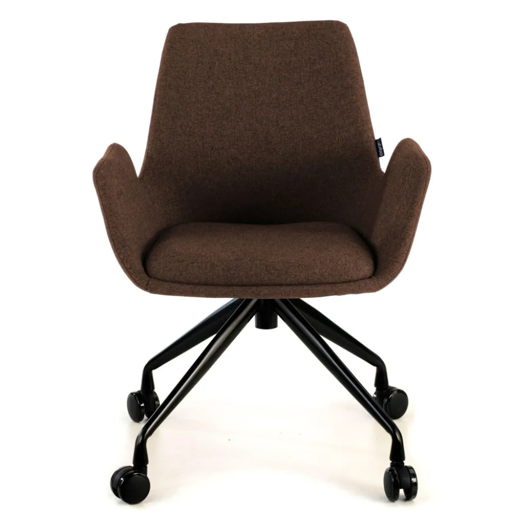 Silla Giratoria Elodie, estructura con ruedas