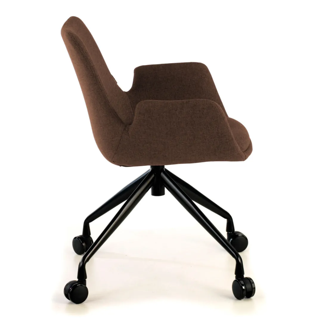 Silla Giratoria Elodie, estructura con ruedas