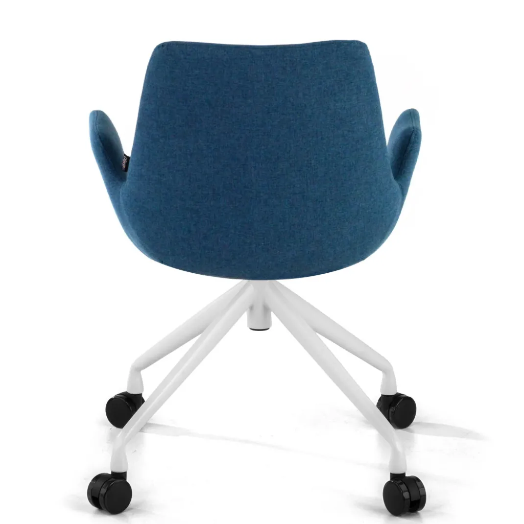 Silla Giratoria Elodie, estructura con ruedas