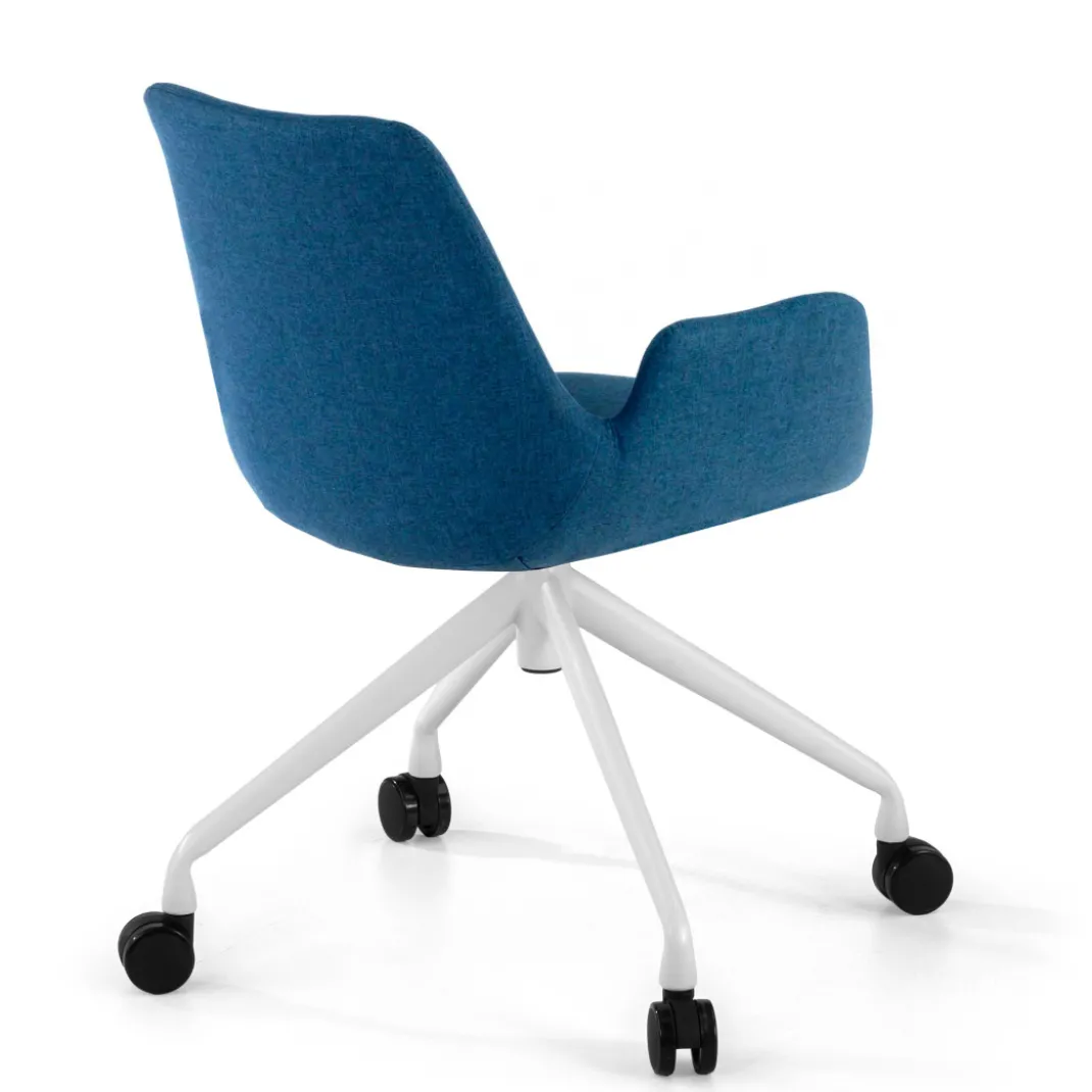 Silla Giratoria Elodie, estructura con ruedas