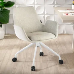 Silla Giratoria Elodie, estructura con ruedas
