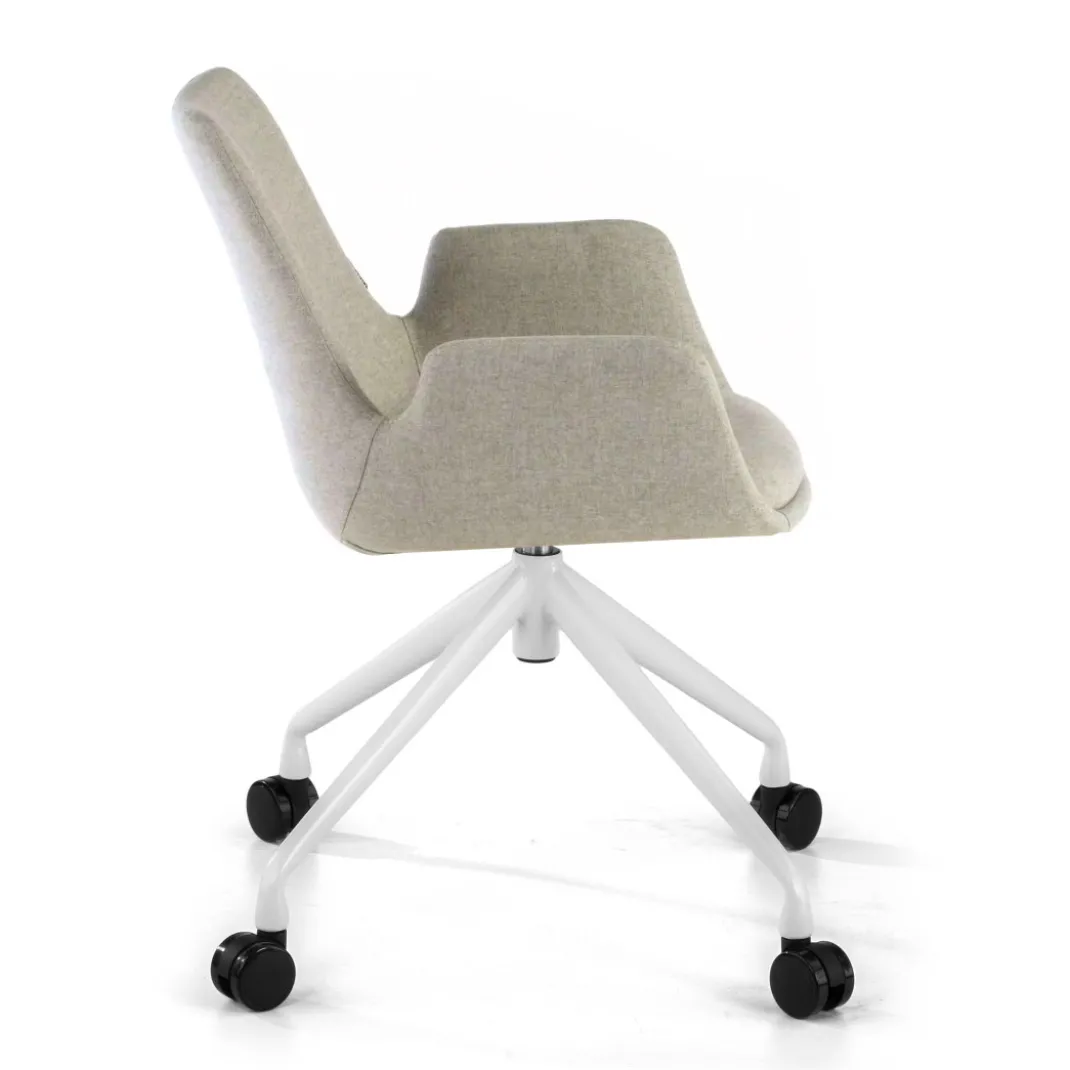 Silla Giratoria Elodie, estructura con ruedas