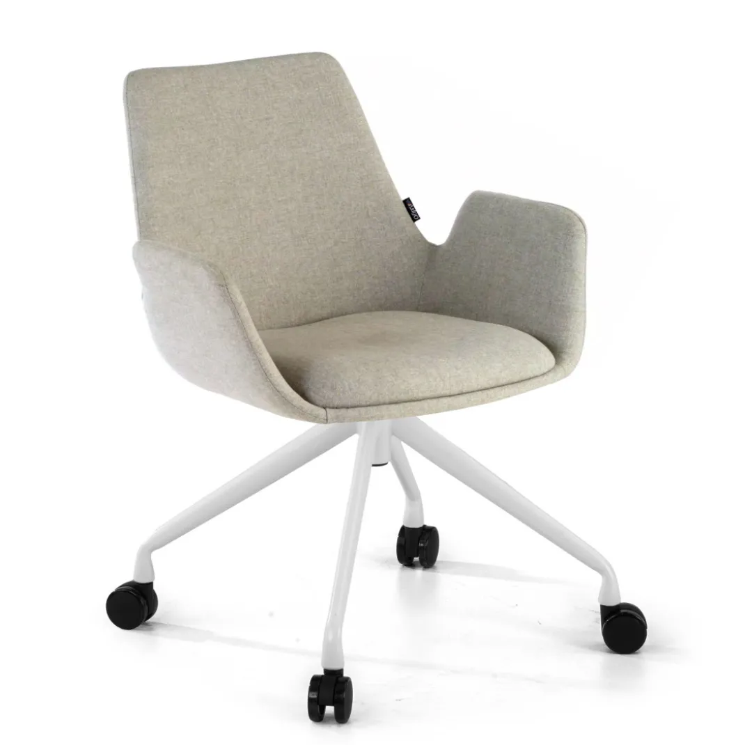 Silla Giratoria Elodie, estructura con ruedas