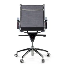 Silla oficina de diseño Croma, respaldo bajo, red transpirable