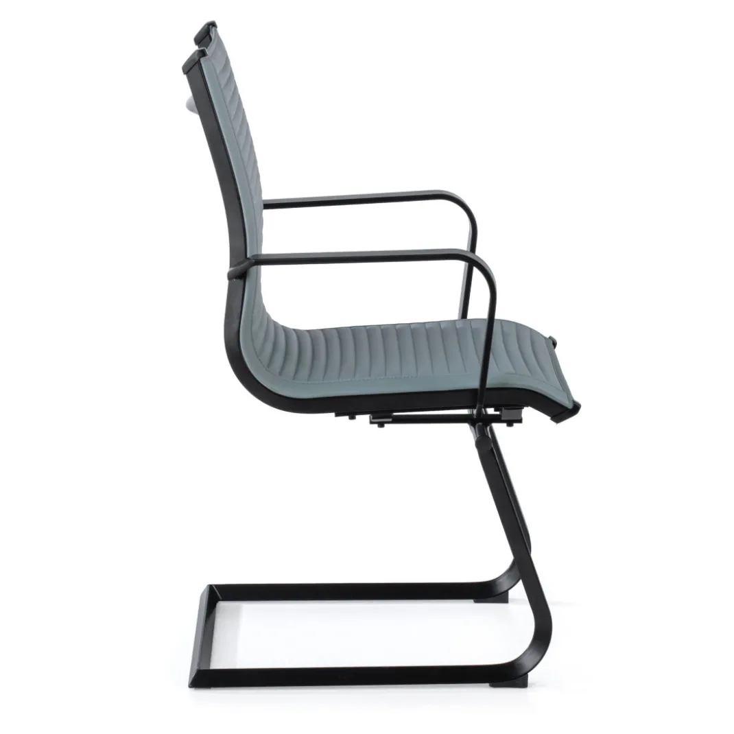 Sillón confidente de oficina Croma, estructura negra