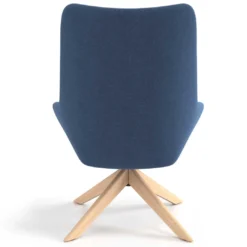 Sillón de Espera Capri, respaldo Alto, base giratoria madera