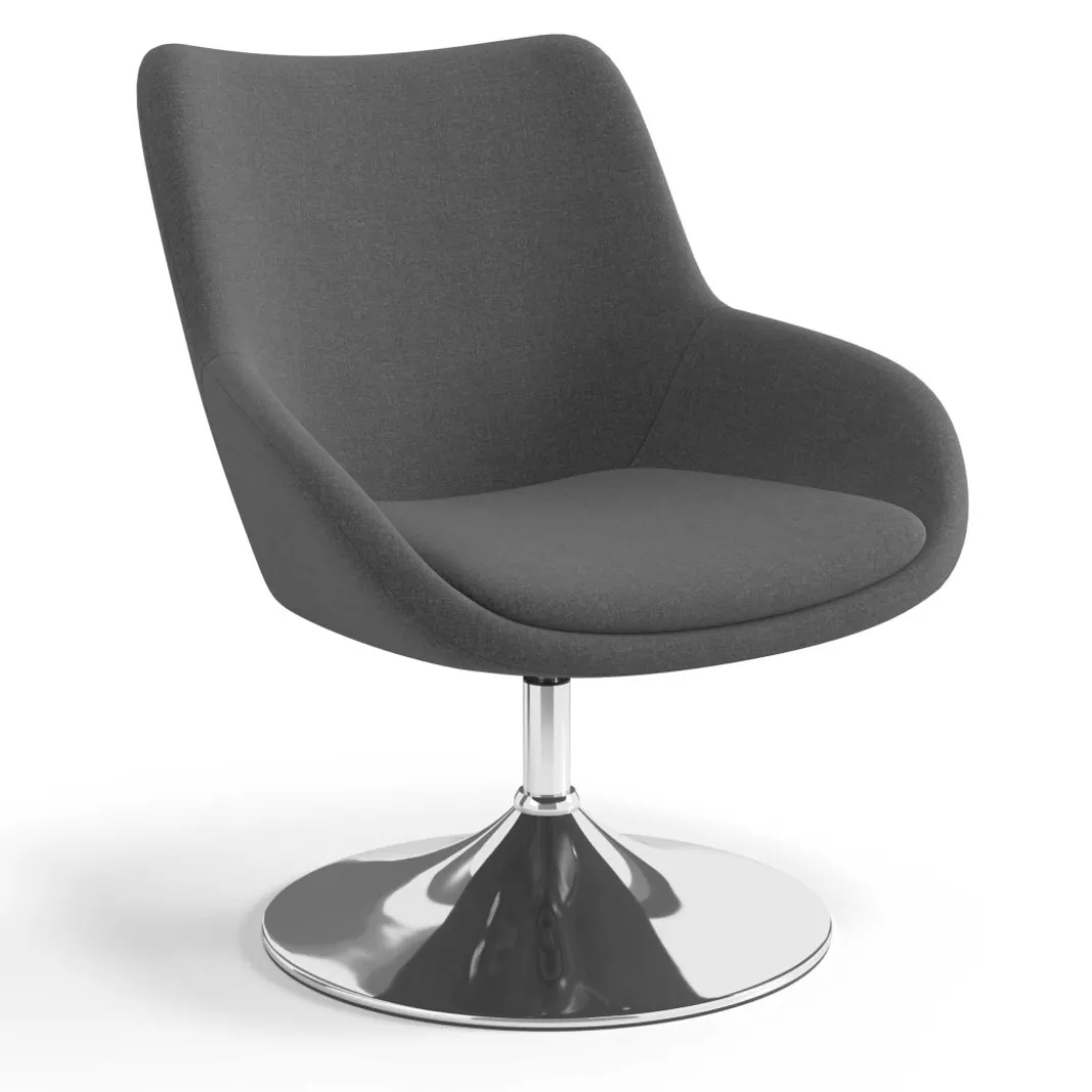 Sillón de Espera Capri, respaldo Medio, base giratoria metal