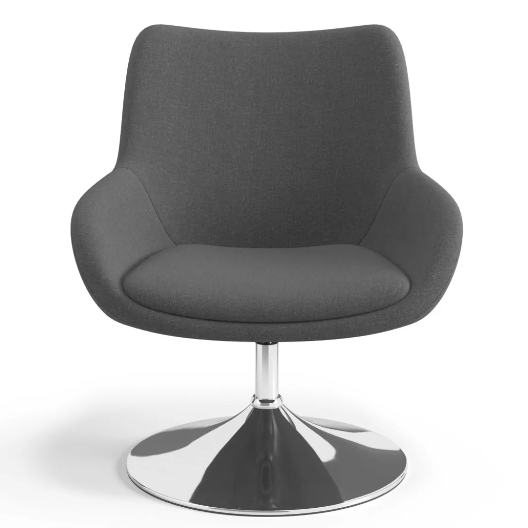 Sillón de Espera Capri, respaldo Medio, base giratoria metal