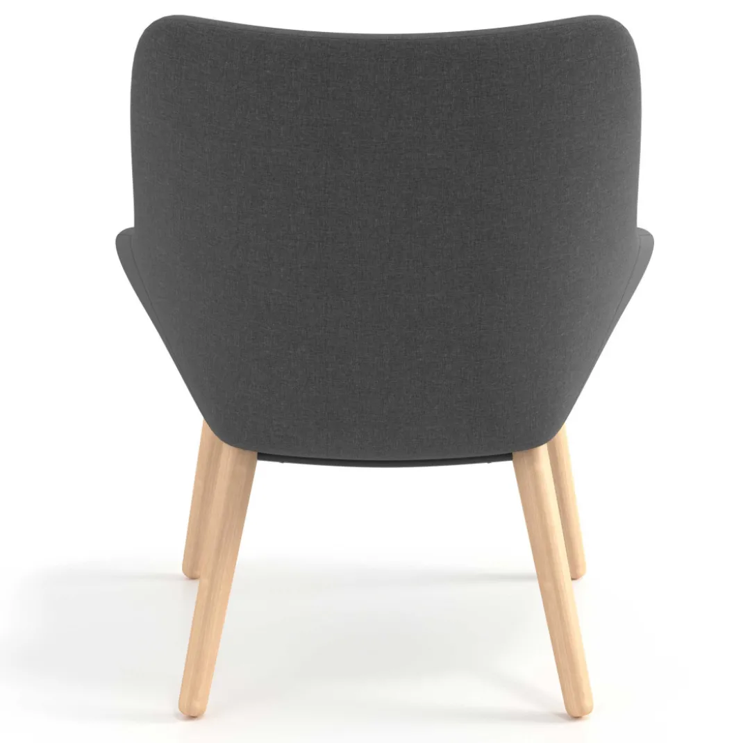 Sillón de Espera Capri, respaldo Medio, base 4 patas madera