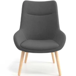 Sillón de Espera Capri, respaldo Alto, base 4 patas madera