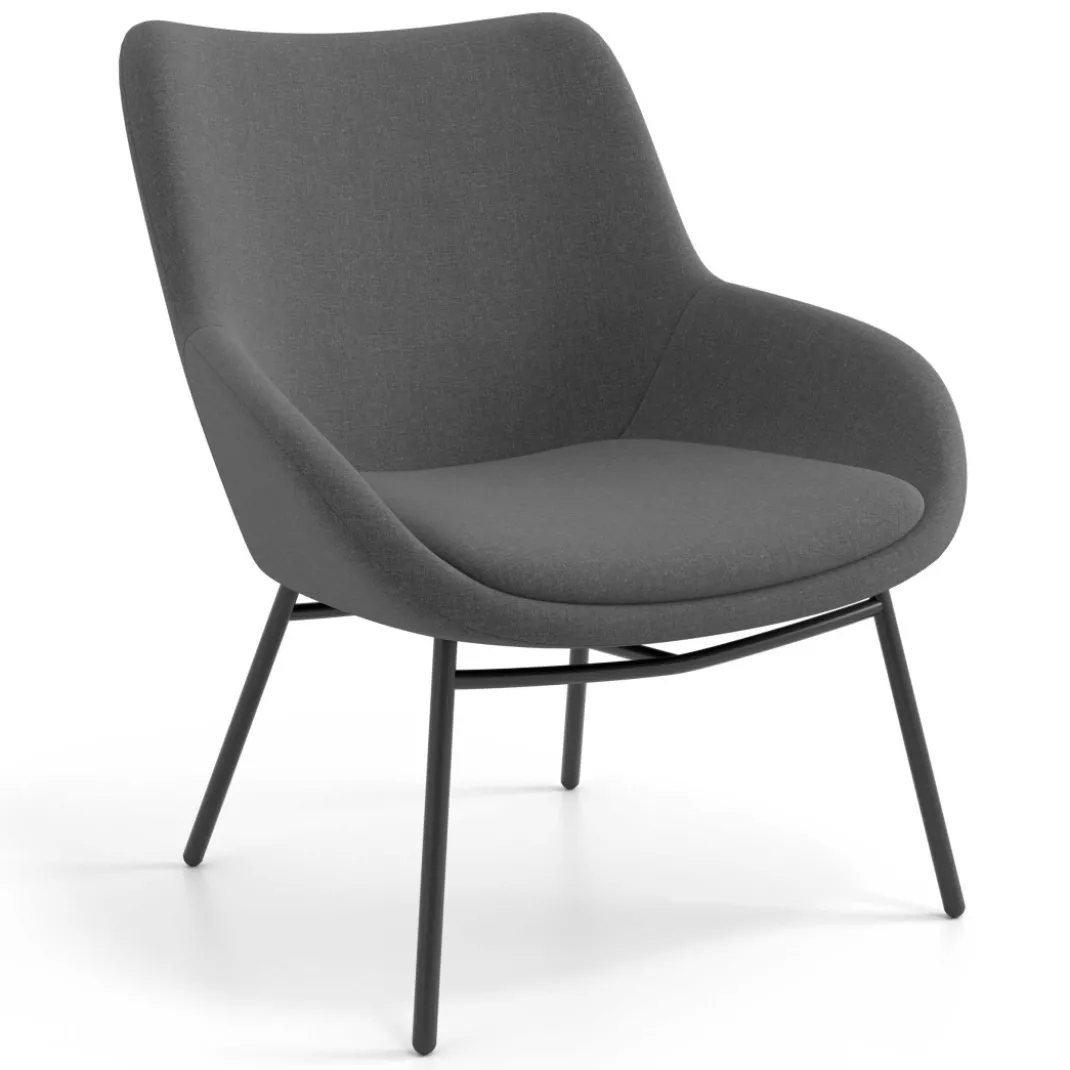 Sillón de Espera Capri, respaldo Medio, base 4 patas metal