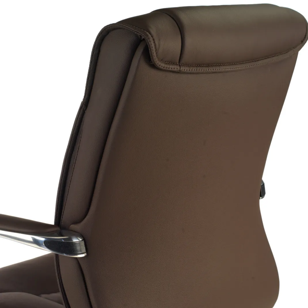 Sillón de oficina Bahía respaldo bajo Piel natural