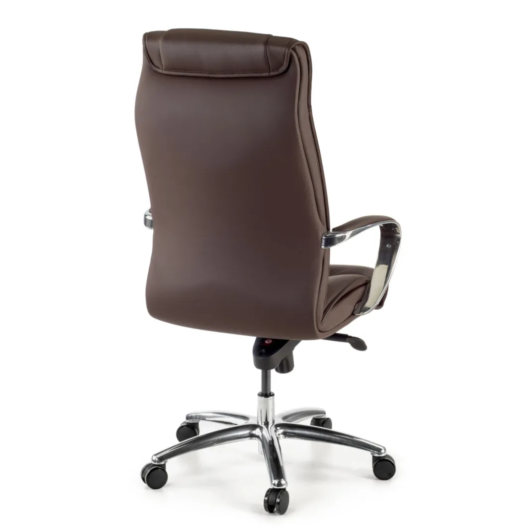 Sillón de oficina Bahia ecopiel, brazos de aluminio