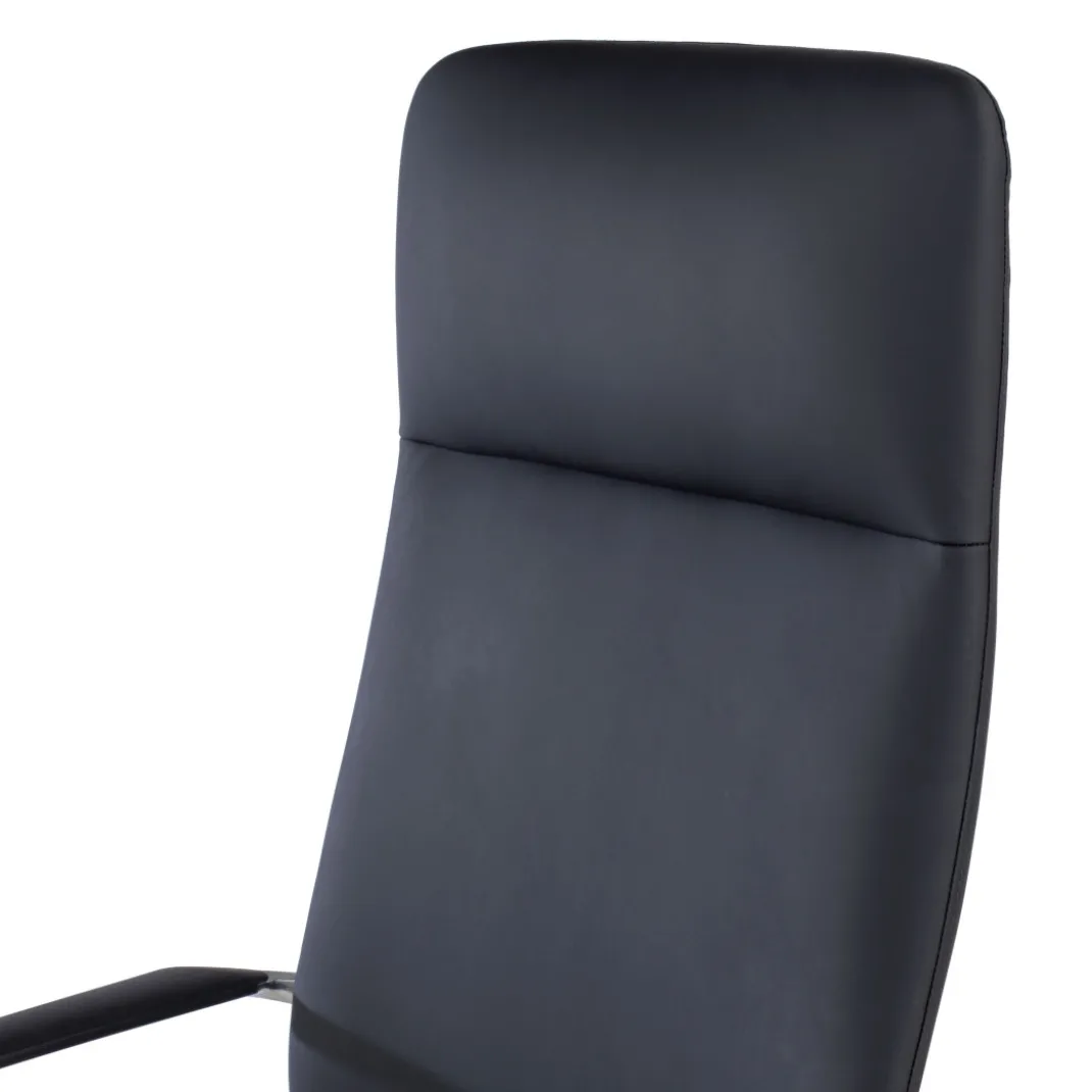 Sillón de Oficina Bristol, brazos aluminio, ecopiel