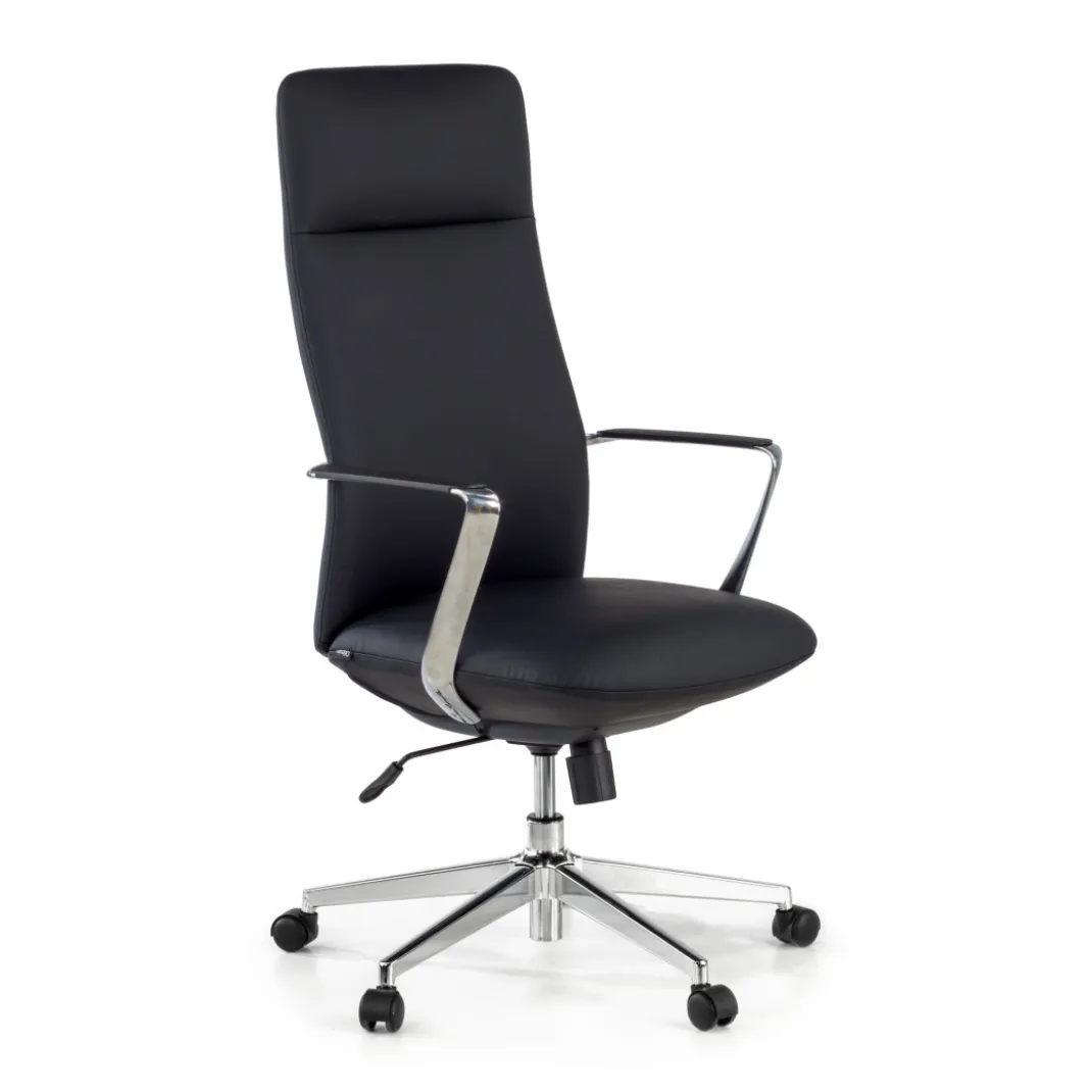 Sillón de Oficina Bristol, brazos aluminio, ecopiel