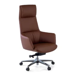 Sillón de oficina dirección President, alta gama, piel natural
