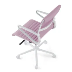 Sillón oficina Diseño Forli, estructura blanca, respaldo bajo, ecopiel