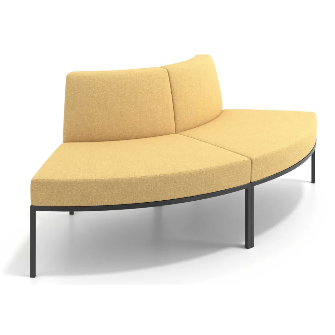 Sofa de Espera Pylos Curvo, Módulo Convexo 2 asientos
