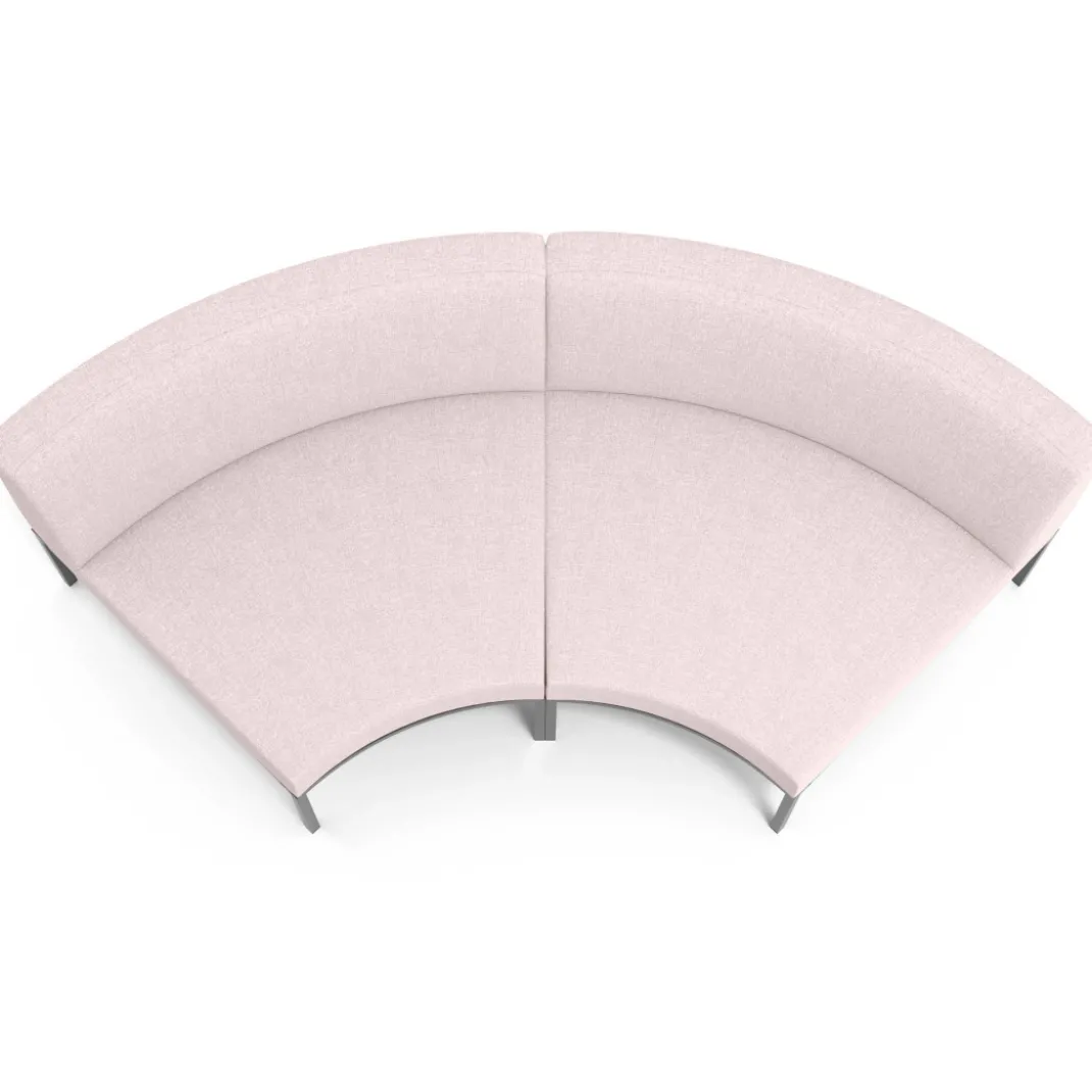 Sofa de Espera Pylos Curvo, Módulo Concavo 2 asientos