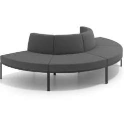 Sofa de Espera Pylos Curvo, Módulo Convexo 4 asientos