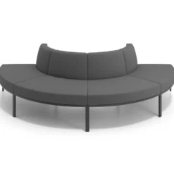 Sofa de Espera Pylos Curvo, Módulo Convexo 4 asientos